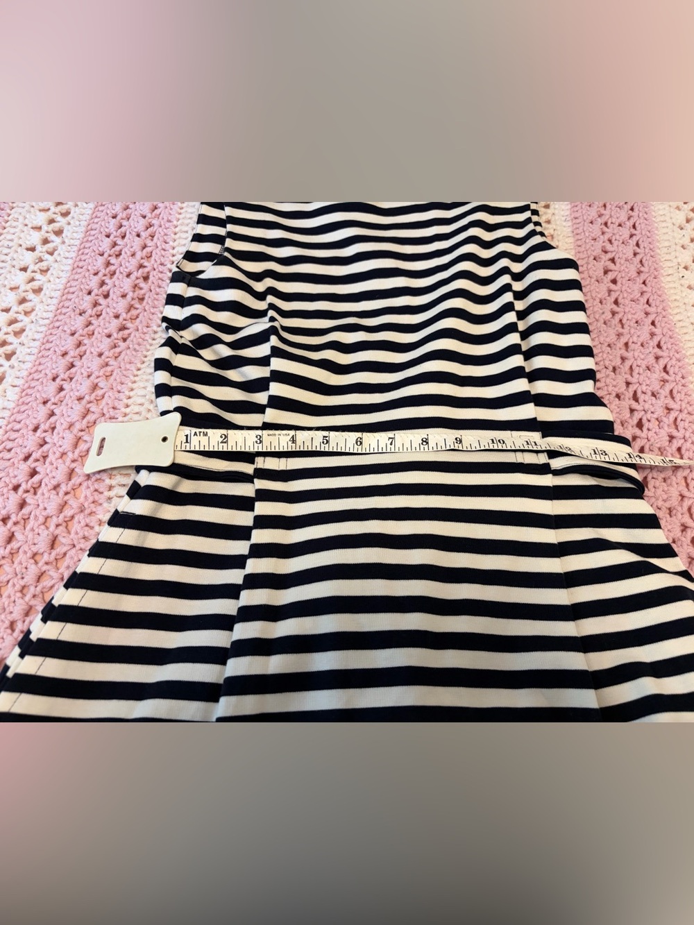 Trenery Black and White Striped Midi Dress - Picture 7 of 12